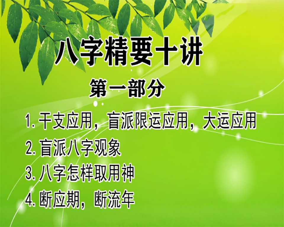 Chen Bingzhi eight essence ten lecture course video 56 episodes