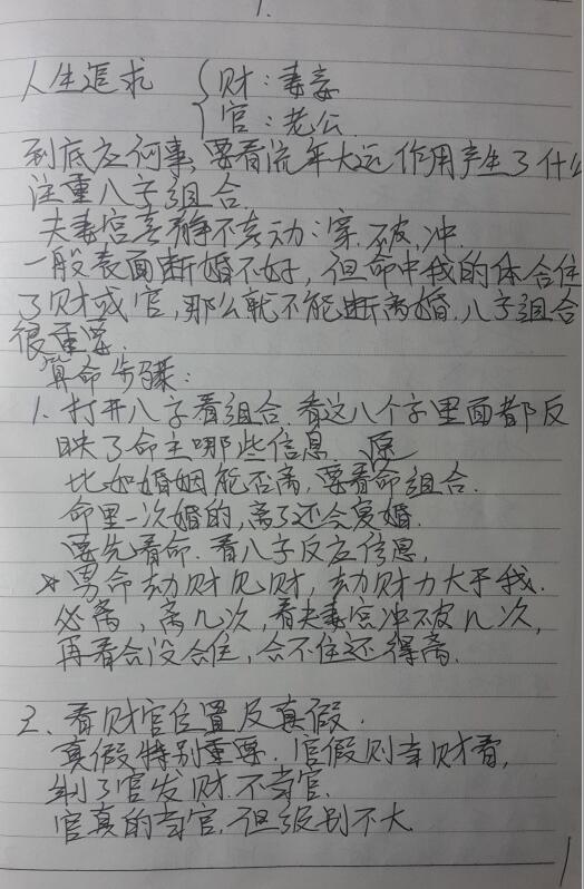 Yang Qingjuan’s Blind Bazi Shenzhen Class took notes and handwritten the whole process