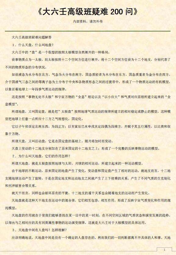 “200 Questions about Difficult and Difficult Questions in the Senior Class of the University of Liuren” 92 pages fine typesetting