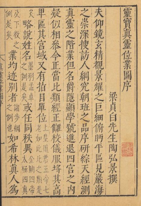 Precious ancient book, the first Taoist immortal system in China, “Lingbao True Spirit Position Industry Map” (Chongzhen ancient edition) written by Tao Hongjing, 45 pages