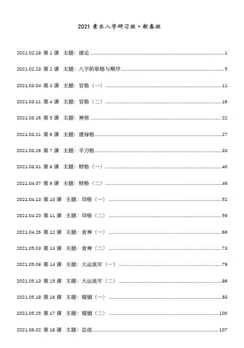 Sushui 2021 Bazi Bazi Workshop for the Blind (Chinese New Year Class) Page 113